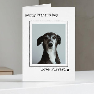 Van de hond Minimalistische Vaderdag Fotokaart