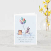 Van de hond | Schattigee Pug Verjaardag Kaart (Gele Bloem)