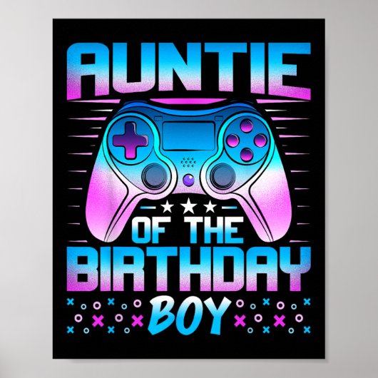 Van De Jarige Jongen - Video Game Verjaardag Match Poster (Voorkant)