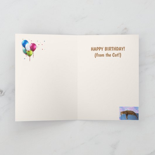 "Van de kat"-dag Kaart (Binnen)