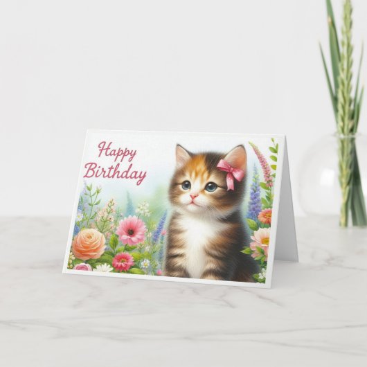 Van De Kat Gefeliciteerd Feestdagen Kaart (Voorkant)