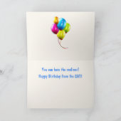 'Van de kat' grappige dag Kaart (Binnen)