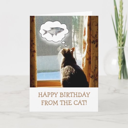 Van de kat met visdag kaart (Voorkant)