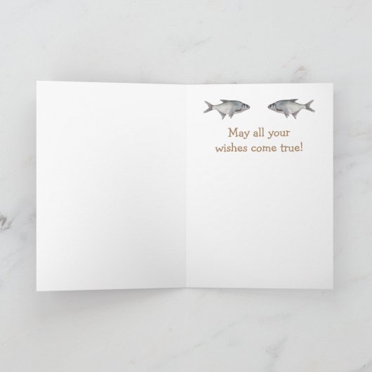 Van de kat met visdag kaart (Binnen)