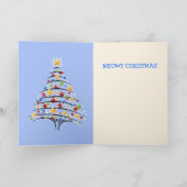 VAN DE KAT Miauwende Kerstmis op maat Feestdagen Kaart (Binnen)