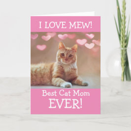 Van de kat Schattigee aangepaste Moederdag Feestdagen Kaart