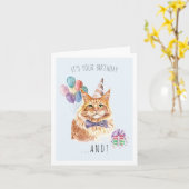 Van de Kat | Verjaardagskaart Cute Kitten Kaart (Gele Bloem)