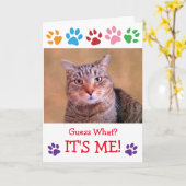 "Van de kat"-Wenskaart op zaterdag personaliseren Kaart (Gele Bloem)