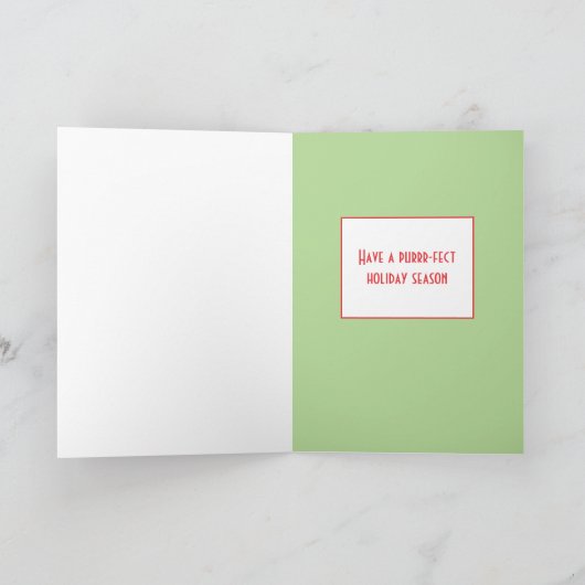 Van de kerstKaart Cat Kaart (Binnen)