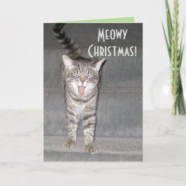 Van de kerstKaart Cat Kaart