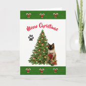 Van de kerstKaart Cat Kaart (Voorkant)