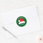 Van de Kerstman Groene Kerstcadeau Ronde Sticker (Envelop)