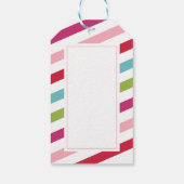 Van de kerstman | Heldere feestelijke strepen & bo Cadeaulabel (Achterkant)