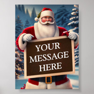 Van de kerstman, met liefde: uw op maat gemaakte f poster