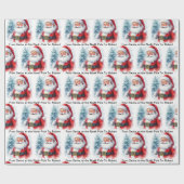 Van de Kerstman op de Noordpool Voeg de naamrol va Cadeaupapier (Vlak)