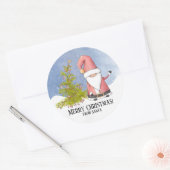 Van de Kerstman Ronde Sticker (Envelop)