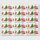 Van de Kerstman voeg de naam Elf Reindeer van het  Cadeaupapier (Vlak)