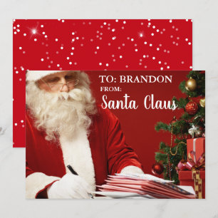 Van de Kerstman VOEG NAAM Gepersonaliseerde S toe Feestdagenkaart