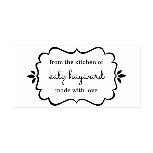 Van de keuken | Gepersonaliseerd bakken en koken Zelfinktende Stempel (Design)