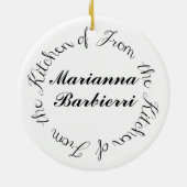 Van de Keuken Kerstkoekjes - SRF Keramisch Ornament (Achterkant)