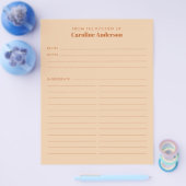 Van de Keuken Modern Tan Brown Recipe Custom Flyer (Enkel)