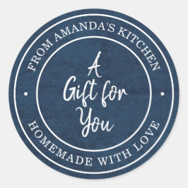 Van de Keuken van Blauw Ronde Sticker