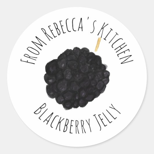 Van de keuken van de bramble van Blackberry Jelly  Ronde Sticker (Voorkant)