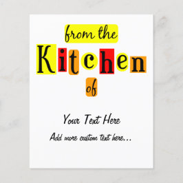 Van de Keuken van de Douane van de Retro Kantel Fl Flyer