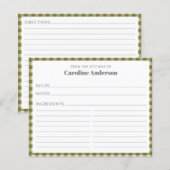 Van de keuken van de Kaart van de groene gegiste l (Voorkant / Achterkant)