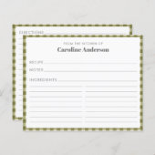 Van de keuken van de Kaart van de groene gegiste l (Voorkant / Achterkant)