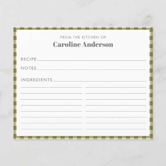 Van de keuken van de Kaart van de groene gegiste l (Voorkant)