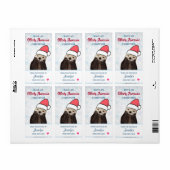 Van de keuken van de kerstotter in Santa Hat Etiket (Full Sheet)
