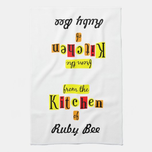 Van de keuken van de Keuken van de Keukenkeuken va Theedoek (Verticaal)