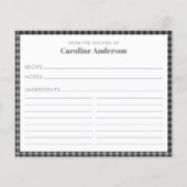 Van de keuken van de naam zwarte geplakte Kaart (Voorkant)