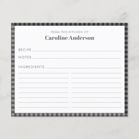 Van de keuken van de naam zwarte geplakte Kaart (Voorkant)