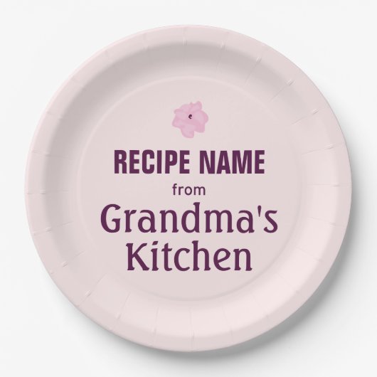 Van de Keuken van de Oma Papieren Bordje (Voorkant)