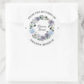 Van de keuken van Floral Wreath Ronde Sticker (Tas)