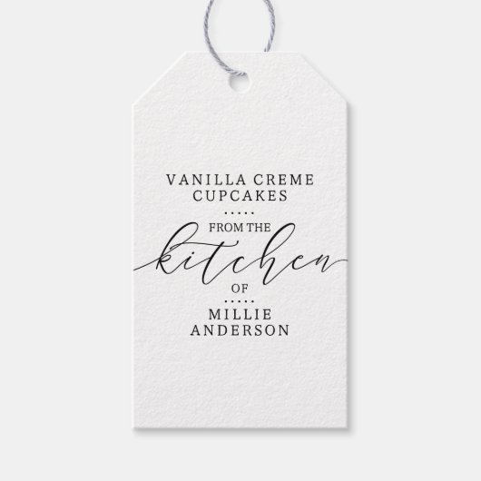 Van de keuken van handgeschreven met uitgelekte Sc Cadeaulabel (Voorkant)