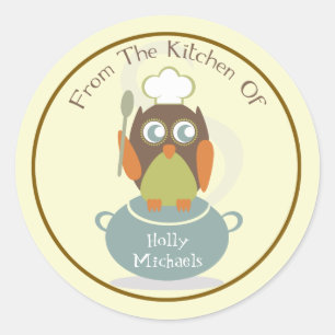 Van de keuken van...met Pet en spon. Ronde Sticker