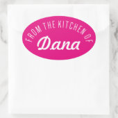 Van de keuken van ovale sticker (Tas)