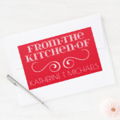 Van de keuken van rechthoekige sticker (Envelop)