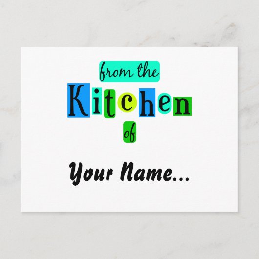 Van de Keuken van Retro de Kaart van het Onduideli (Voorkant)