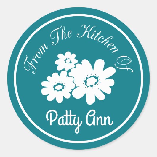 Van de keuken van ronde sticker (Voorkant)