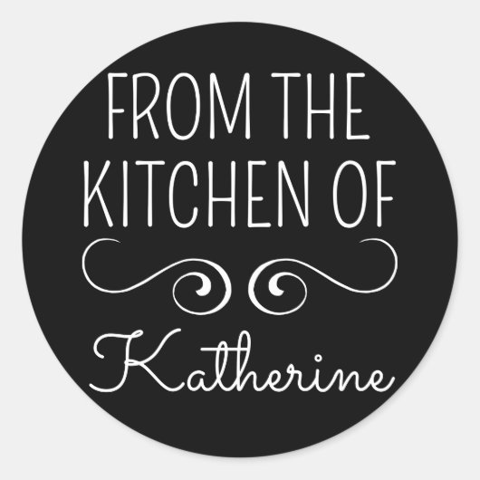 Van de keuken van ronde sticker (Voorkant)