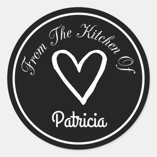 Van de keuken van ronde sticker (Voorkant)