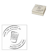 Van de keuken van - Tall Straight Chef Pet Rubberstempel (Gestempeld)