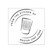 Van de keuken van - Tall Straight Chef Pet Rubberstempel (Afrduk)