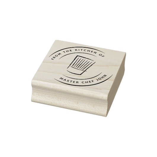 Van de keuken van - Tall Straight Chef Pet Rubberstempel (Stempel)