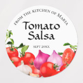 Van de keuken van | Tomato Salsa Homemade Labels (Design 1)