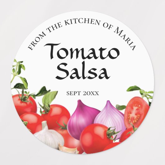 Van de keuken van | Tomato Salsa Homemade Labels (Design 1)